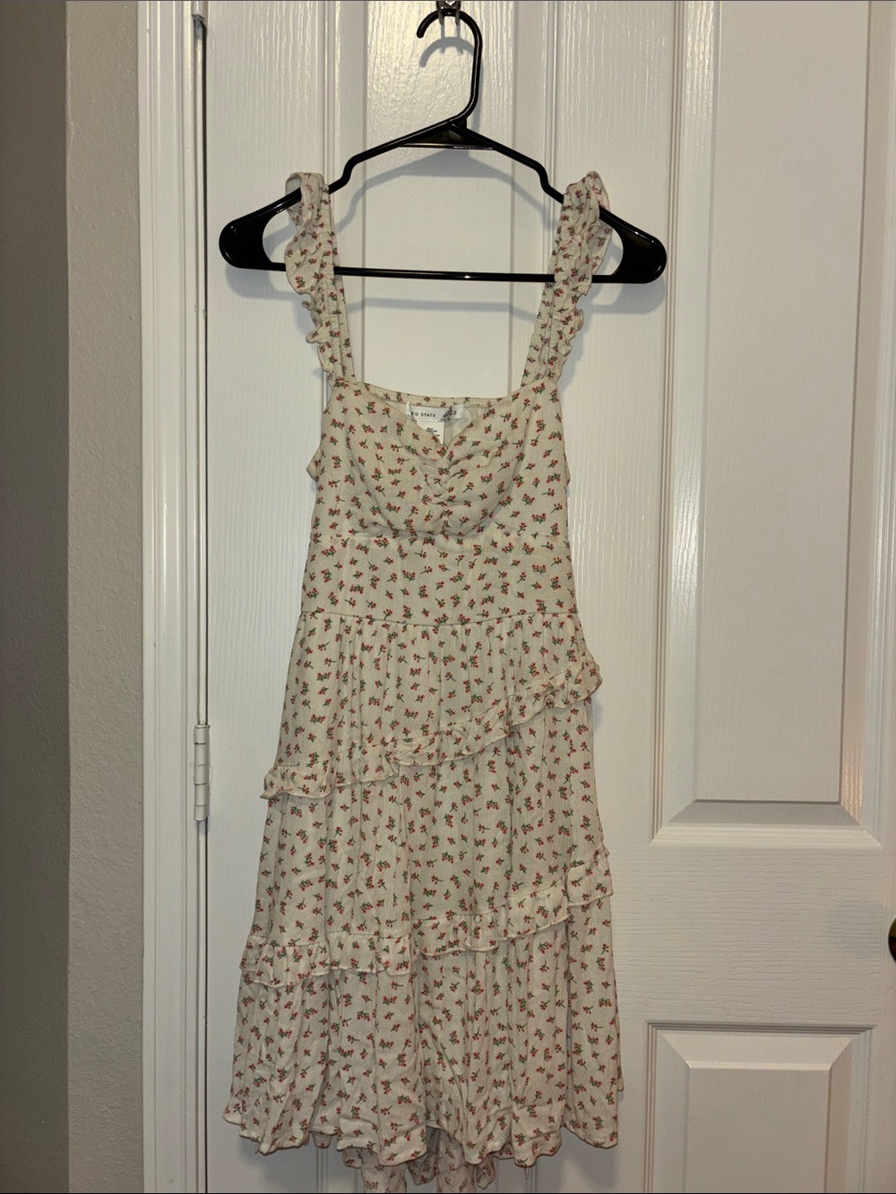Altar'd State Cream Floral Ruffle Sundress